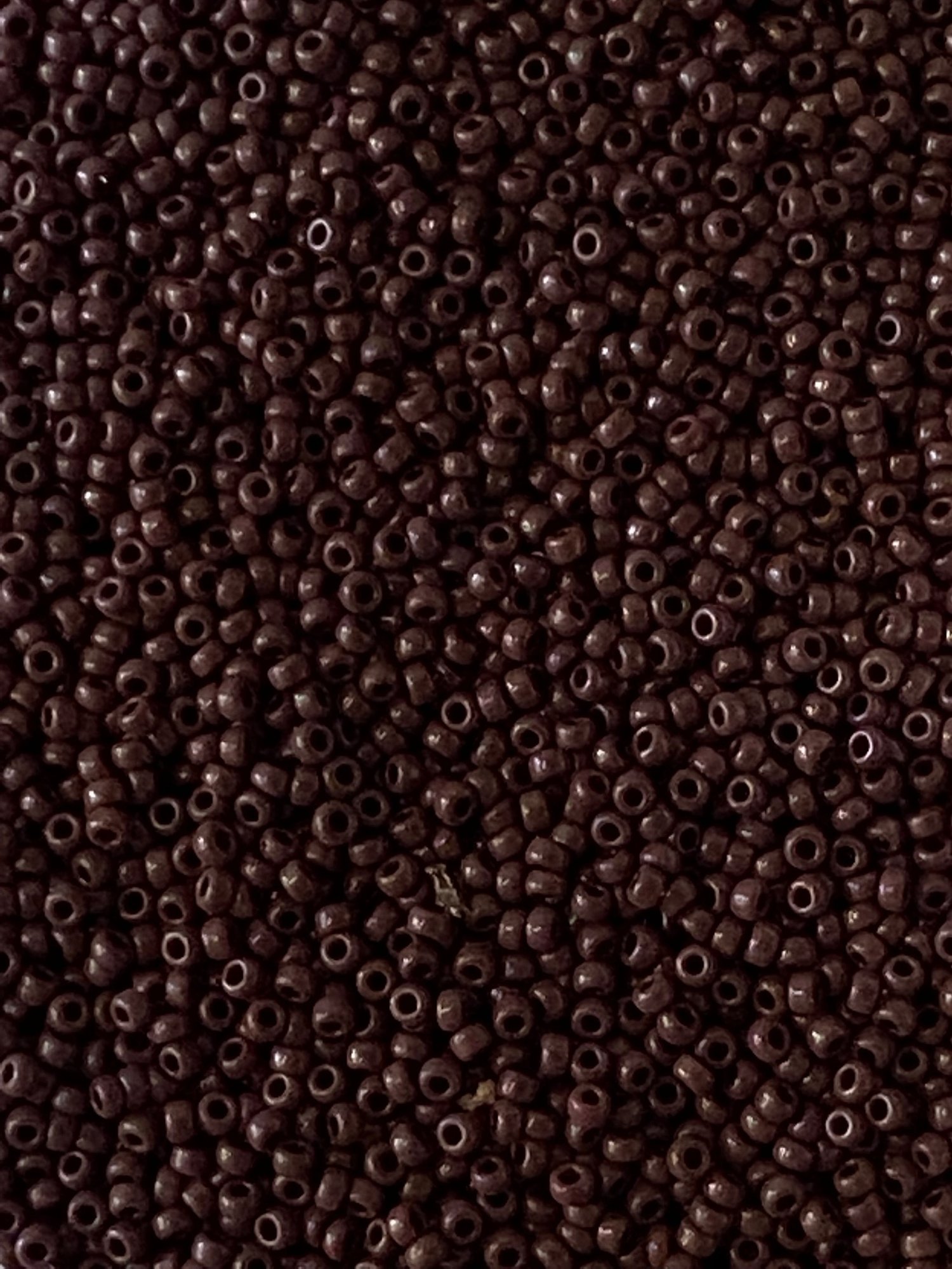 Opaque chocolate, Miyuki seed beads 