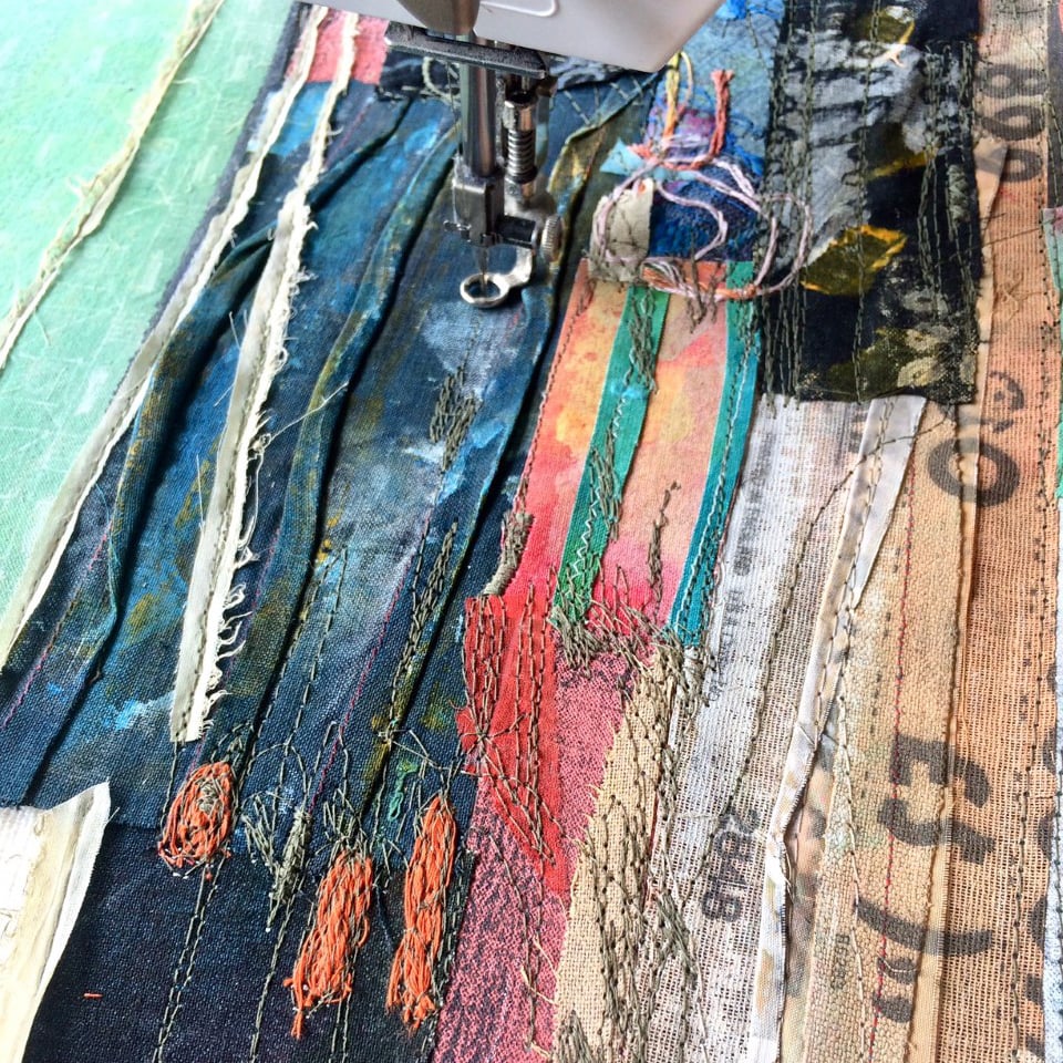 Painting With Repurposed Textiles - with Tansy Hargan. Saturday 1st and Sunday 2nd July 2023