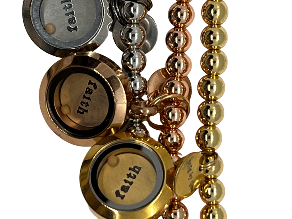 Image of MUSTARD SEED FLOATING CHARM BRACELET