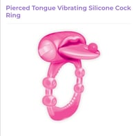 Image 1 of Pierced tongue vibrating cock ring