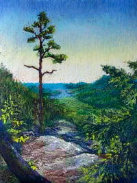 Image 1 of High Coast | Original oil pastell drawing | 30x40 cm