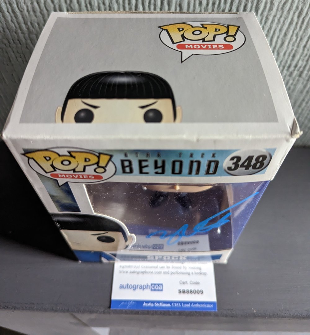 Zachary Quinto Star Trek Beyond Spock Signed Funko