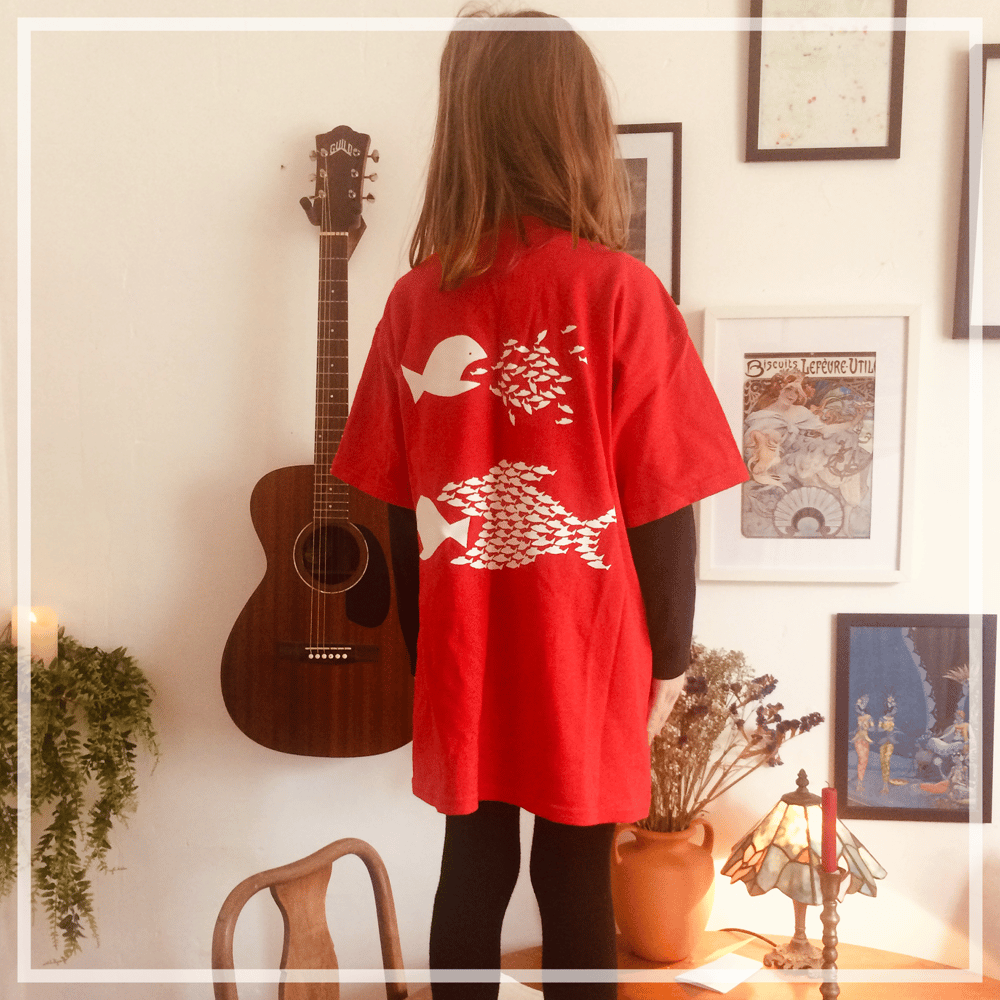 BITE BACK T-Shirt, Red/White