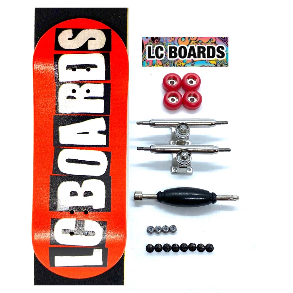 LC BOARDS Fingerboard 98x34 Complete LC Graphic With Foam Grip Tape