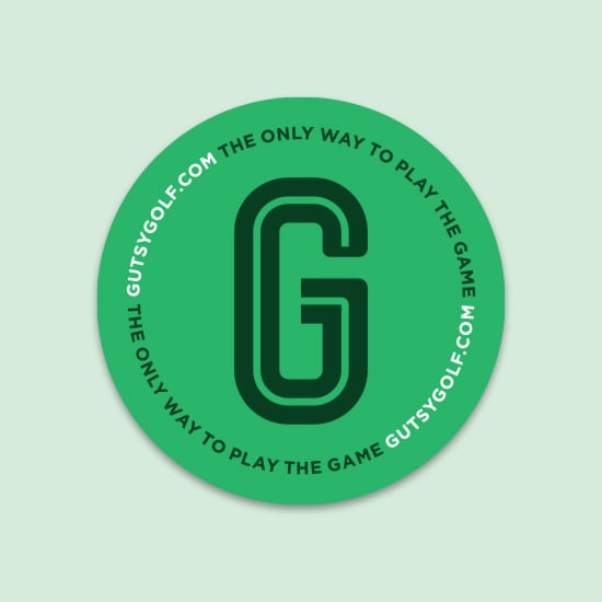 Gutsy Golf 2" Sticker