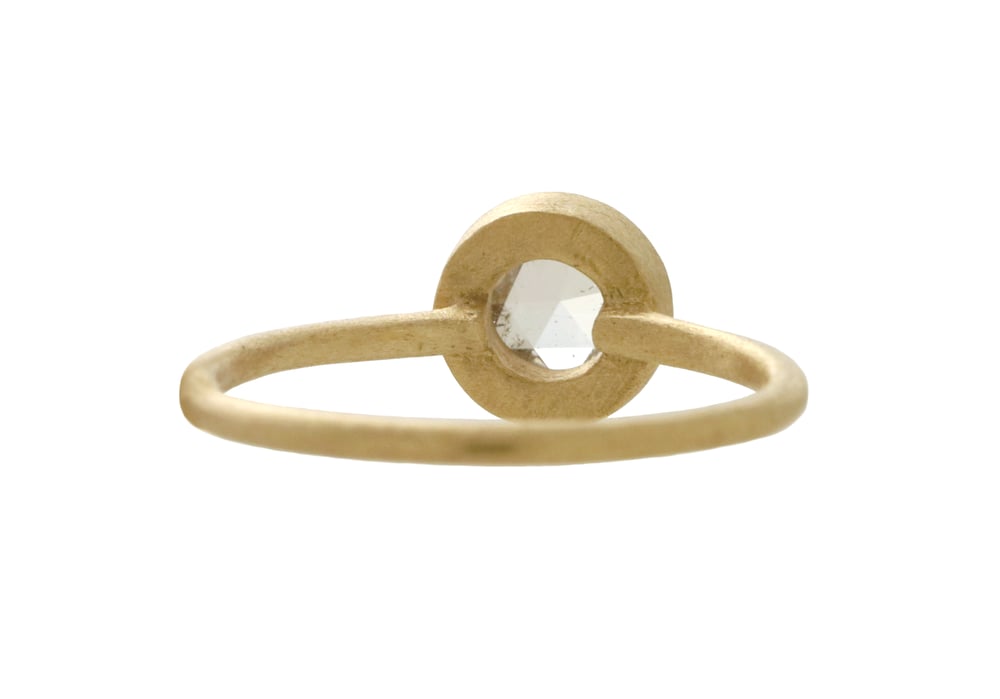 Image of Rose cut diamond engagement ring. 18k. Matisse