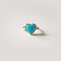 Image 1 of Sleeping Beauty Turquoise Heart Ring