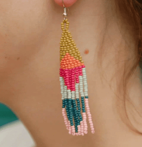 Image of Lennon Multicolor Triangle Earrings