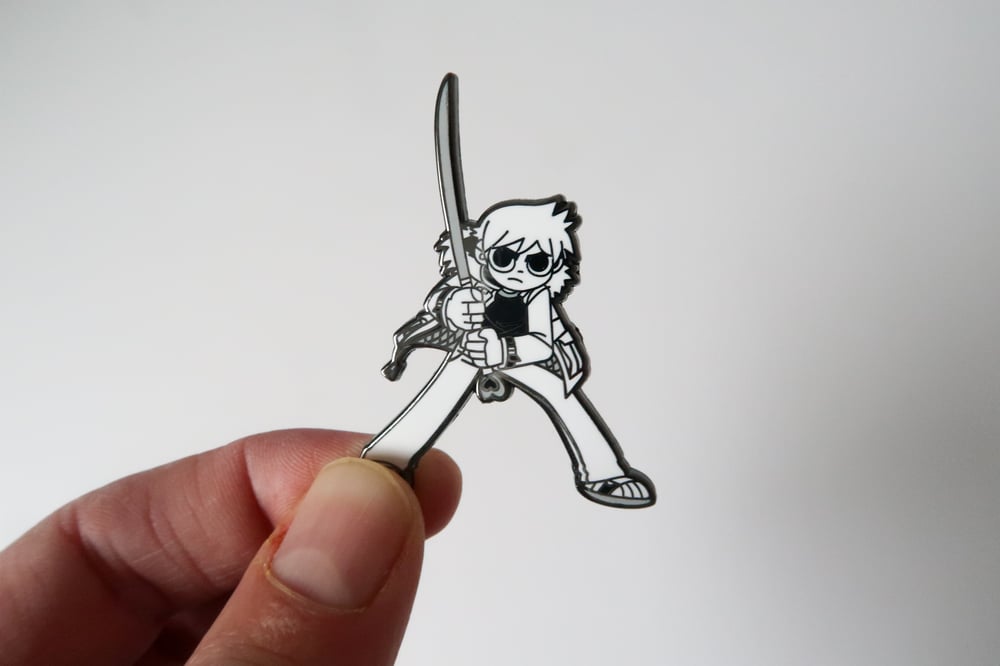 Scott Pilgrim Sword - Black & White Hard Enamel Pin