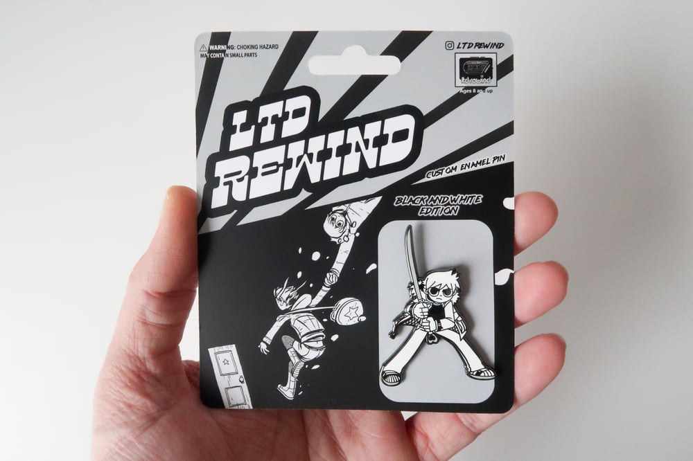 Scott Pilgrim Sword - Black & White Hard Enamel Pin