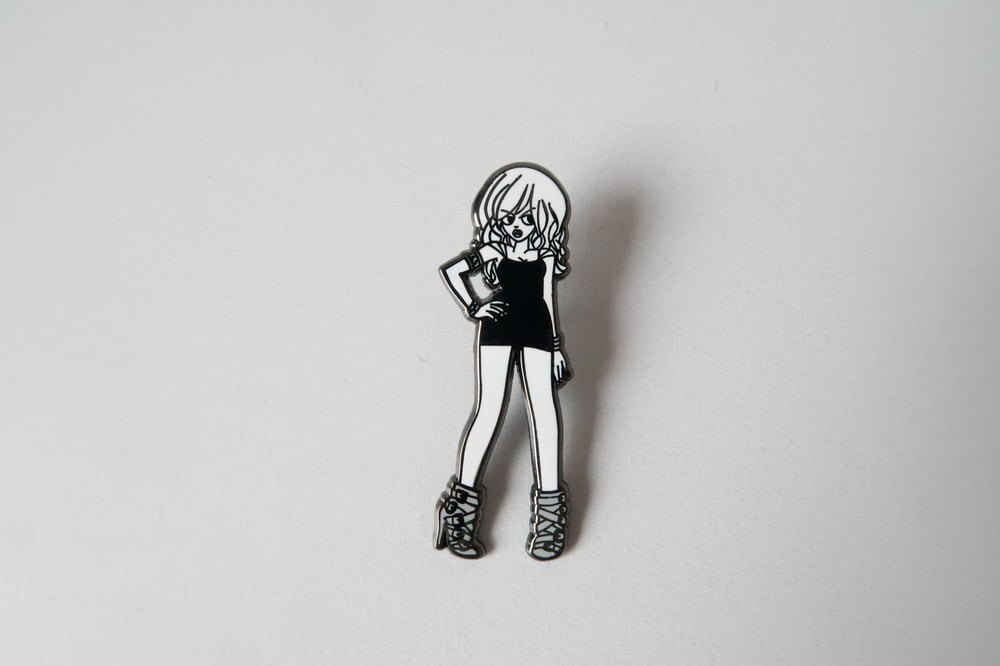 Envy Adams - Black & White Hard Enamel Pin