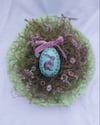 Bunny - Handpainted Ceramic Egg 