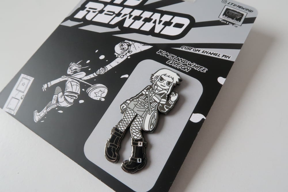 Ramona Flowers - Black & White Hard Enamel Pin