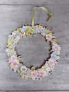 Spring Meadow Garland - MEDIUM Hanging Wooden Decoration  