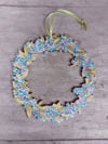 Forget Me Not Garland -SMALL Hanging Wooden Decoration  