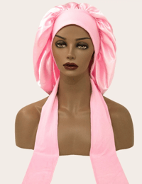 Image 2 of Pink Wrap around Bonnet