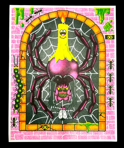 Image of "SPIDER QUEEN" RISOGRAPH PRINT