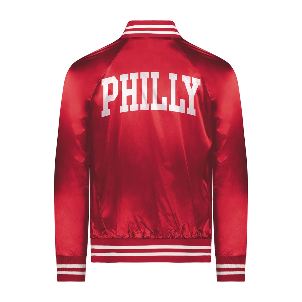 Image of Philly Coach Red Satin Jacket