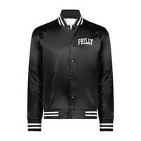 Image 2 of Philly Coach Black Satin Jacket