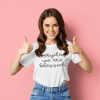Image 2 of Blessed black womens t-shirt