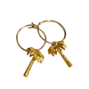 Ltd Ed - Gold Petite Palm Tree Hoop Earrings 