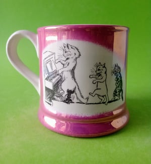 Louis Wain musical cats mug