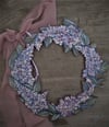 Lilacs- Wooden Hanging Garland