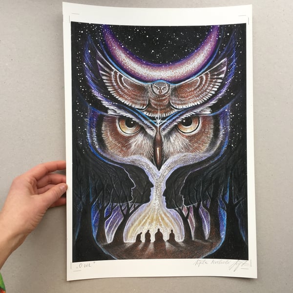 Image of OWL A3 giclee archyval print