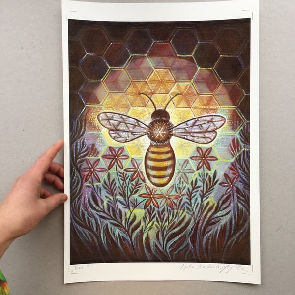 Image of BEE A3 giclee archyval print