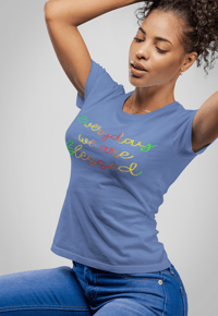 Image 1 of Blessed rainbow womens t-shirt
