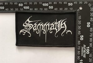 Image of Woven logo patch 12x6 cm