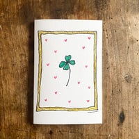 Image 2 of Postcard with envelope "Clover & Hearts"