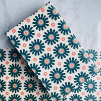 Image 3 of Blue Tile Patterned Wrapping paper