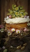 Yellow Primroses-  Wooden Cake Topper 