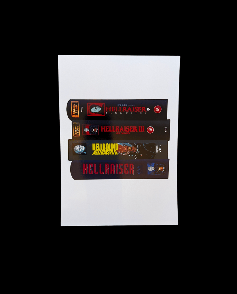 Hellraiser VHS Stack Illustration