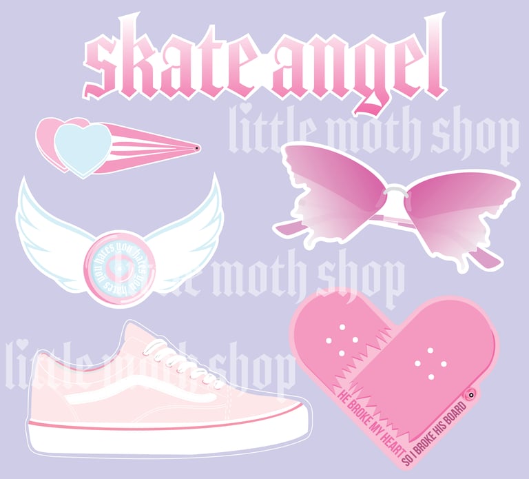 Sk8 Angel Sticker Sheet Image 3