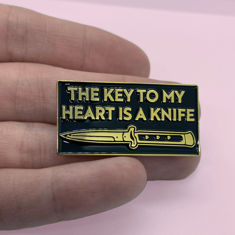 Key To My Heart Gold Enamel Pin Image 3