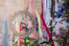 Forget Me Not Garland -SMALL Hanging Wooden Decoration  