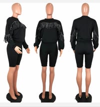 Image 4 of FRINGE SWEATER SHORT SET 