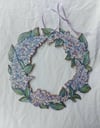 Lilacs- Wooden Hanging Garland