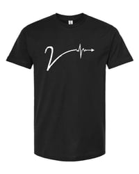 Image 1 of  Black with White luxury  V Stepper  Tshirt 