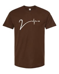 Brown with white luxury V stepper Tshirt 