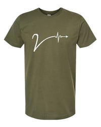 Military green with white luxury V stepper Tshirt 