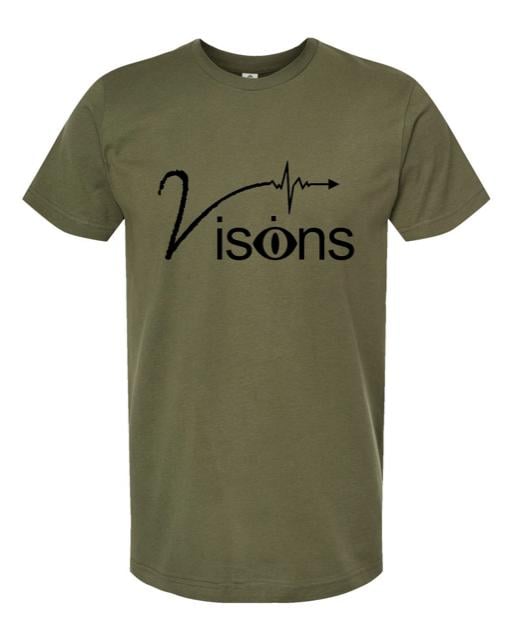 Image of Military green with black visions T