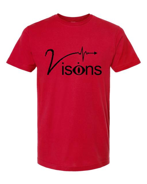 Image of Red with black visions T 