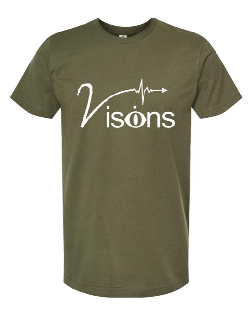 Image of Military green with white Visions T