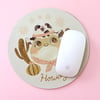 Cowboy Frog Heat Pressed Mousepad