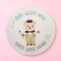 Cute Artist Heat Pressed Mousepad