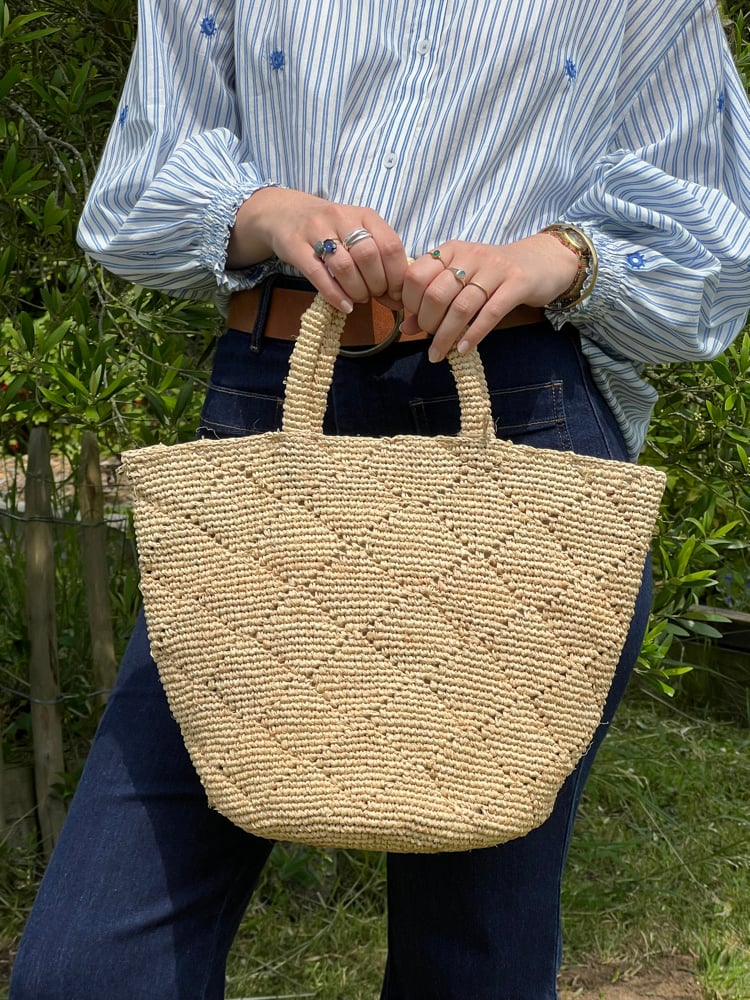 Image of Sac en Raphia LUNA fond Rond