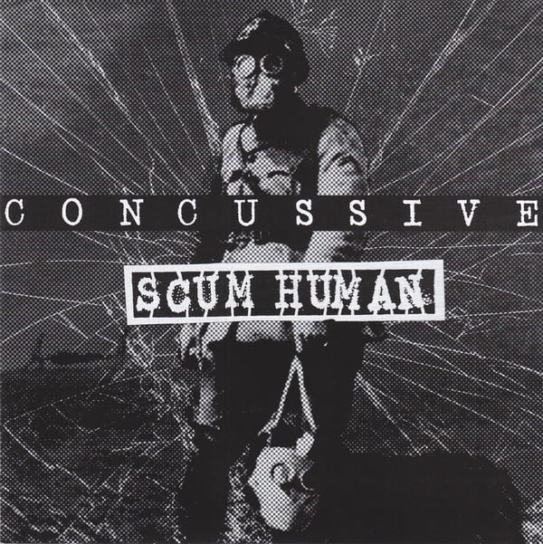 Image of Scum Human / Concussive "split" 7" (German Import)